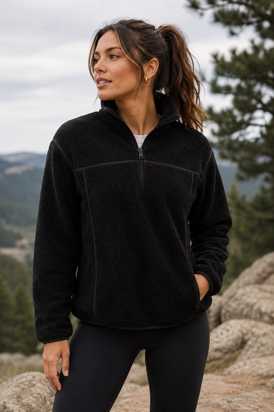 Original Weatherproof Vintage Quarter Zip Fleece Pullover Large